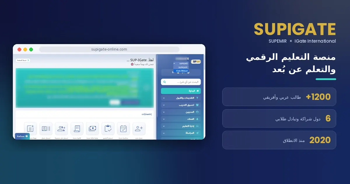 SUPIGATE digital learning and distance education platform Hesham Kha